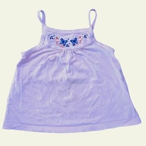 💥 Bundle Only💥 FADED GLORY Pink Spaghetti Strap Top with Butterfly Embroidery